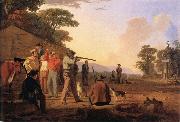 George Caleb Bingham Shooting For the Beef oil on canvas